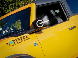 Ford Bronco Rear View Mirror Cover Set w/ built in LED Lights - Matte Black