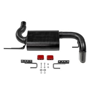 Ford Bronco Performance Exhaust - Cat Back - Axle Exit - Flowmaster - American Thunder - Black w/ Polished Tip