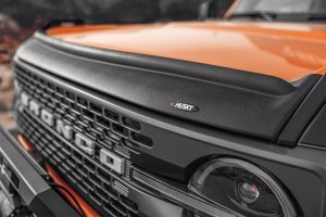 Ford Bronco Hood Deflector - Husky Liners - Aeroskin II - Matte Black - `21-`25