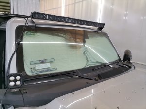 Ford Bronco Windshield Sunshade/ Reflector - BlackOut Sunshades - Foldable Double Circle Design 