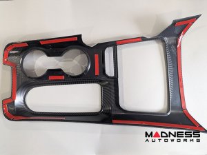 Ford Bronco Center Console Cover - Gloss Carbon Fiber Finish - Automatic Transmission