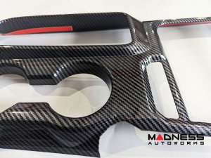Ford Bronco Center Console Cover - Gloss Carbon Fiber Finish - Automatic Transmission