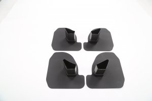 Ford Bronco Mudflaps - Factory Rock Rail End Caps - 4 Door (4pcs) 