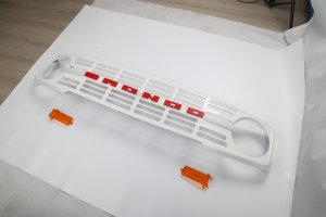 Ford Bronco Custom Grille - Retro Style - Gloss White Finish