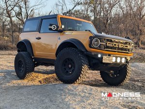 Ford Bronco Rear View Mirror Cover Set w/ built in LED Lights - Gloss Black