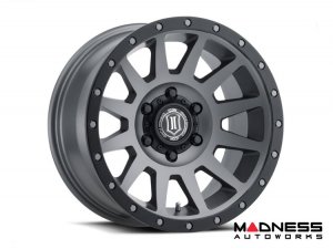 Ford Bronco Custom Wheels (1) - Compression - Titanium - 17 X 8.5 / 6 x 5.5 / 0 / 4.75" - Icon 