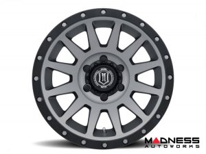 Ford Bronco Custom Wheels (1) - Compression - Titanium - 17 X 8.5 / 6 x 5.5 / 0 / 4.75" - Icon 