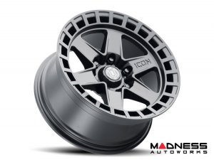 Ford Bronco Custom Wheels (1) - Raider - Satin Black - 17 X 8.5 / 6 x 5.5 / 0 / 4.75" - Icon 