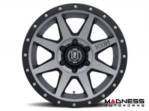 Ford Bronco Custom Wheels (1) - Rebound - Titanium - 17" X 8.5 / 6 X 5.5 / 25mm / 5.75" BS - Icon 