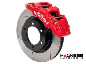 Ford Bronco Brake Conversion Kit - Wilwood AERO6-DM Front Brake Kit (Red Calipers / Plain Face Rotors)