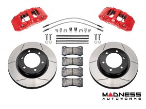 Ford Bronco Brake Conversion Kit - Wilwood AERO6-DM Front Brake Kit (Red Calipers / Plain Face Rotors) Ford Bronco Brake Conversion Kit - Wilwood AERO6-DM Front Brake Kit (Red Calipers / Plain Face Rotors)