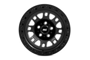 Custom Wheel 82 Series Wheel - One-Piece - Semi Gloss Black | 18x9 | 6x135 | -12mm - Rough Country