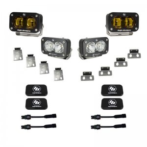 Ford Bronco Fog Pocket Light Kit - Baja Designs - S2 SAE Pro - 2022