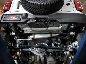 Ford Bronco Exhaust Axle Back - Rear - aFe - Apollo GT Series 3 IN 409 Stainless Steel Hi-Tuck - 2.3L, 2.7L - `21-`24 Ford Bronco Exhaust Axle Back - Rear - aFe - Apollo GT Series 3 IN 409 Stainless Steel Hi-Tuck - 2.3L, 2.7L - `21-`24