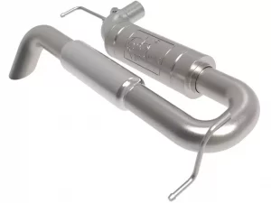 Ford Bronco Exhaust Axle Back - Rear - aFe - Apollo GT Series 3 IN 409 Stainless Steel Hi-Tuck - 2.3L, 2.7L - `21-`24