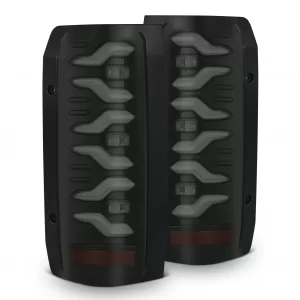 Ford Bronco Classic Tail Lights - AlphaRex - Luxx-Series - Black - `87-`96