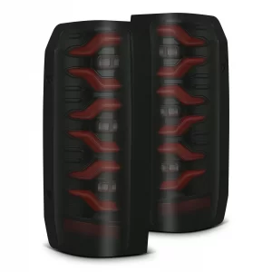 Ford Bronco Classic Tail Lights - AlphaRex - Luxx-Series - Black Red - `87-`96