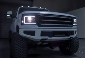 Ford Bronco Classic Headlights - AlphaRex - PRO-Series - Alpha-Black - `92-`96