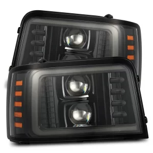 Ford Bronco Classic Headlights - AlphaRex - PRO-Series - Alpha-Black - `92-`96