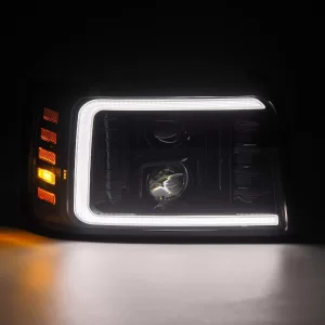 Ford Bronco Classic Headlights - AlphaRex - PRO-Series - Alpha-Black - `92-`96