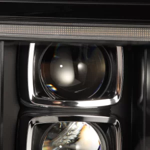 Ford Bronco Classic Headlights - AlphaRex - PRO-Series Halogen Projector - Black - `92-`96