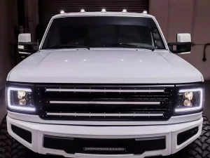 Ford Bronco Classic Headlights - AlphaRex - LUXX-Series - Black - `92-`96