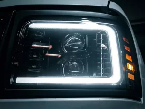 Ford Bronco Classic Headlights - AlphaRex - LUXX-Series - Black - `92-`96