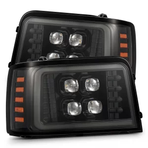 Ford Bronco Classic Headlights - AlphaRex - NOVA-Series - Black - `92-`96