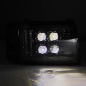 Ford Bronco Classic Headlights - AlphaRex - NOVA-Series - Black - `92-`96