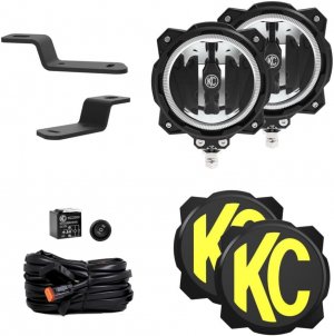 Ford Bronco Gravity LED Pro6 Wide-40 2-Light System Ditch Light Kit - KC HiLiTES - 2021 Ford Bronco Gravity LED Pro6 Wide-40 2-Light System Ditch Light Kit - KC HiLiTES - 2021