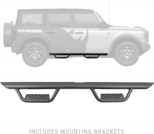 Ford Bronco SideSteps - Go Rhino - Dominator Extreme D2 - 2021