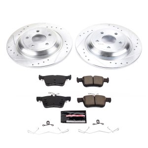 Ford Bronco Brake Kit - Front + Rear - PowerStop - Drilled & Slotted Rotors + Carbon-Fiber Ceramic Pads - `21-`22