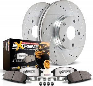 Ford Bronco Sport Brake Kit - Rear - PowerStop - Z36 Truck & Tow, Drilled & Slotted - 2023