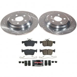 Ford Bronco Sport Brake Upgrade Kit - Rear - PowerStop - Z23 Evolution, Drilled & Slotted - 2023