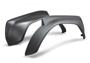 Ford Bronco Fender Flare Set - Front/Rear/Door - Ford Racing - Carbon Fiber - Matte - `22-`24