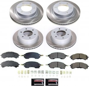 Ford Bronco Rotor Kits - Front + Rear - PowerStop - Semi-Coated - `21-`23