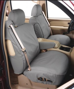 Ford Bronco Seat Covers - Front - Covercraft - Waterproof Polyester SeatSaver Custom - Grey - `21-`24 Ford Bronco Seat Covers - Front - Covercraft - Waterproof Polyester SeatSaver Custom - Grey - `21-`24