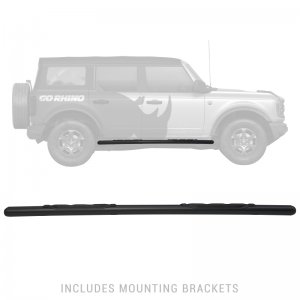 Ford Bronco Side Steps - 1000 - Go Rhino - Textured Black 