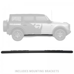 Ford Bronco Side Steps - 1000 - Go Rhino - Textured Black 