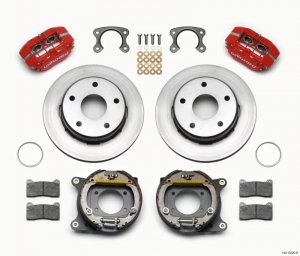 Ford Bronco Classic Brake Kit - Rear - Wilwood - Dynapro - Red - `65-`75