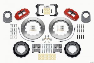 Ford Bronco Classic Brake Kit - Front - Wilwood - Narrow Superlite 4R - Red - `66-`75