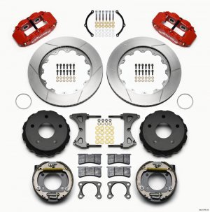 Ford Bronco Classic Brake Kit - Rear - Wilwood - Superlite - Red - `65-`77