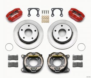 Ford Bronco Classic Brake Kit - Rear - Wilwood - Dynapro - Red - `65-`77