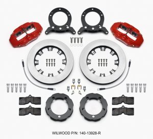 Ford Bronco Classic Brake Kit - Front - Wilwood - D8 - Red - `76-`77