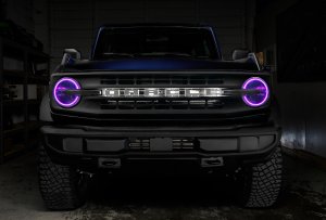 Ford Bronco Headlight Halo Kit - ORACLE Lighting - ColorSHIFT w/ BC1 Controller - `21-`23