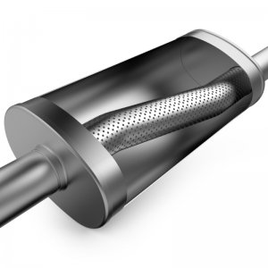 Ford Bronco Classic Catback Exhaust - Rear - Magnaflow - Street Series - Polished - 4.7L - `66-`67