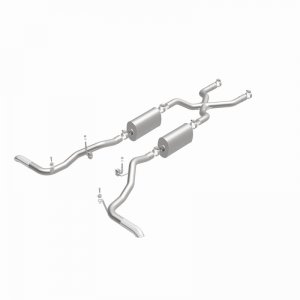 Ford Bronco Classic Catback Exhaust - Rear - Magnaflow - Street Series - Polished - 4.7L - `66-`67