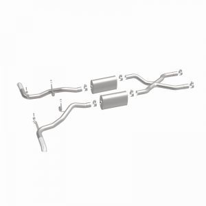 Ford Bronco Classic Catback Exhaust - Rear - Magnaflow - Street Series - Polished - 4.7L - `66-`67