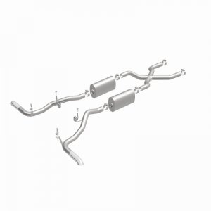 Ford Bronco Classic Catback Exhaust - Rear - Magnaflow - Street Series - Polished - 4.7L - `66-`67