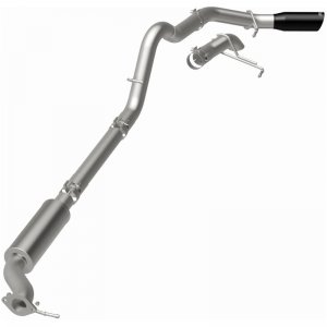 Ford Bronco Cat-Back Exhaust System - Driver Side Rear - Magnaflow - Rock Crawler Series - Black Chrome - 2.7L/2.3L - `21-`24